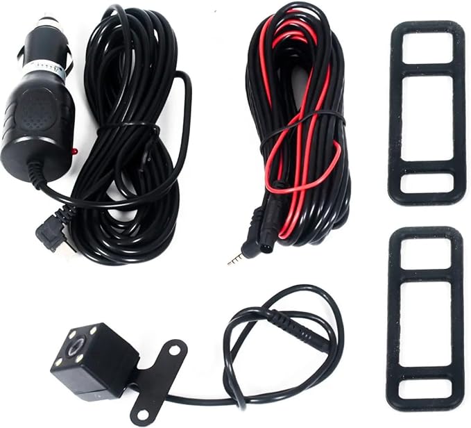 Espejo Retrovisor con Cámara Frontal y Cámara de Reversa – Grabación en Alta Definición para Auto