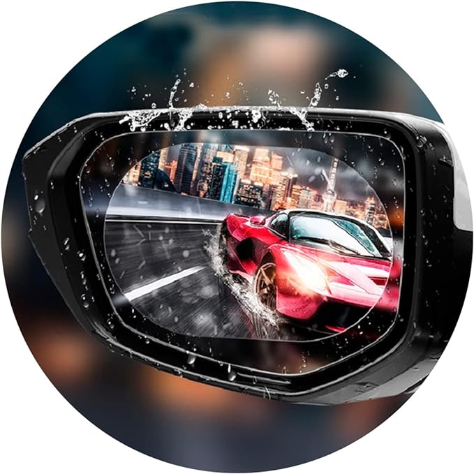 Película Antiempañante e Impermeable para Espejos Retrovisores de Auto – Visión Clara Bajo Lluvia